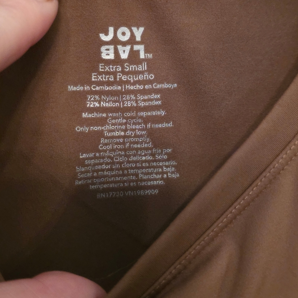 JoyLab NWT Brown Matching Activewear Set XS Flare Leggings & Cropped Top - Picture 7 of 11